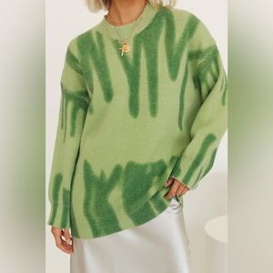 Verge Girl Along The Sidewalk Knit- Green Size S/M